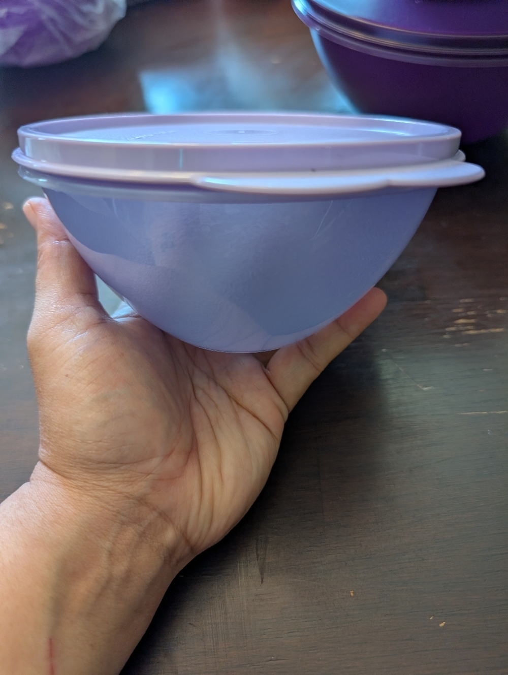 NEW TUPPERWARE Authentic Purple Classic Wonderlier Bowl Set - Picture 4 of 7